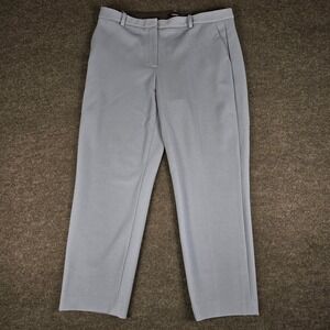 Theory Tailor Trouser Pants Light Blue Grey Straight Leg Women's Size 10